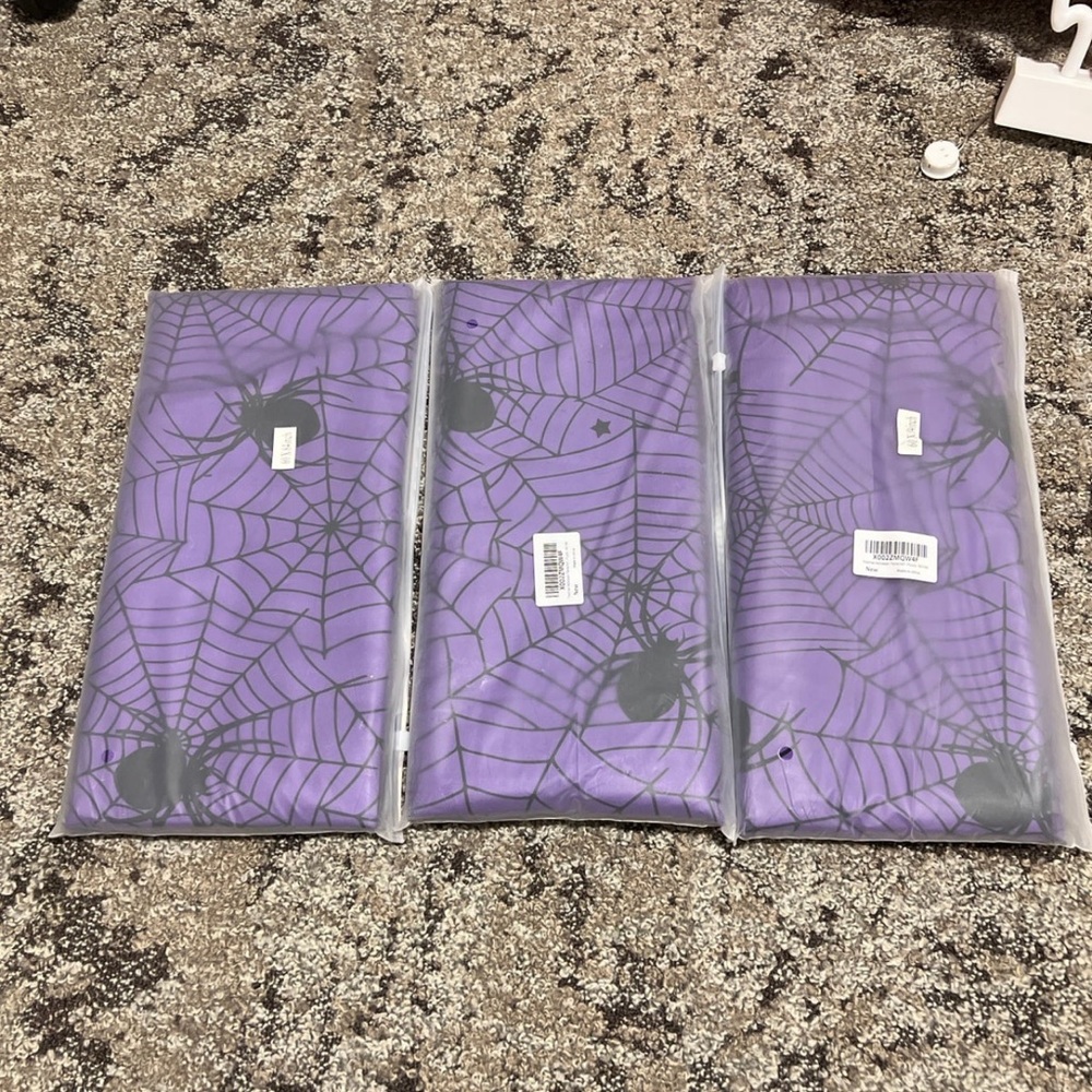 Purple Spider Web Table Cloths